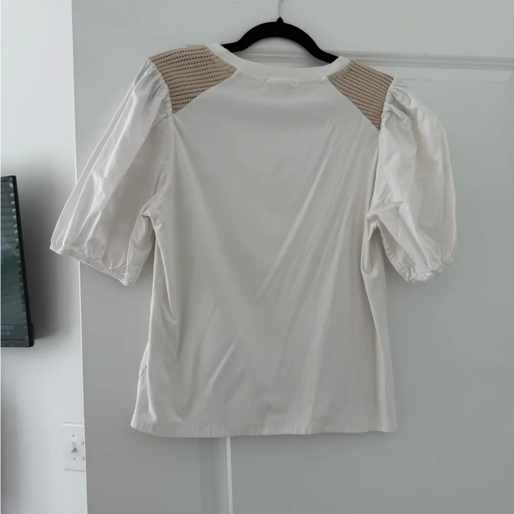 Evereve Cream Puff Sleeve Blouse - Picture 2 of 3